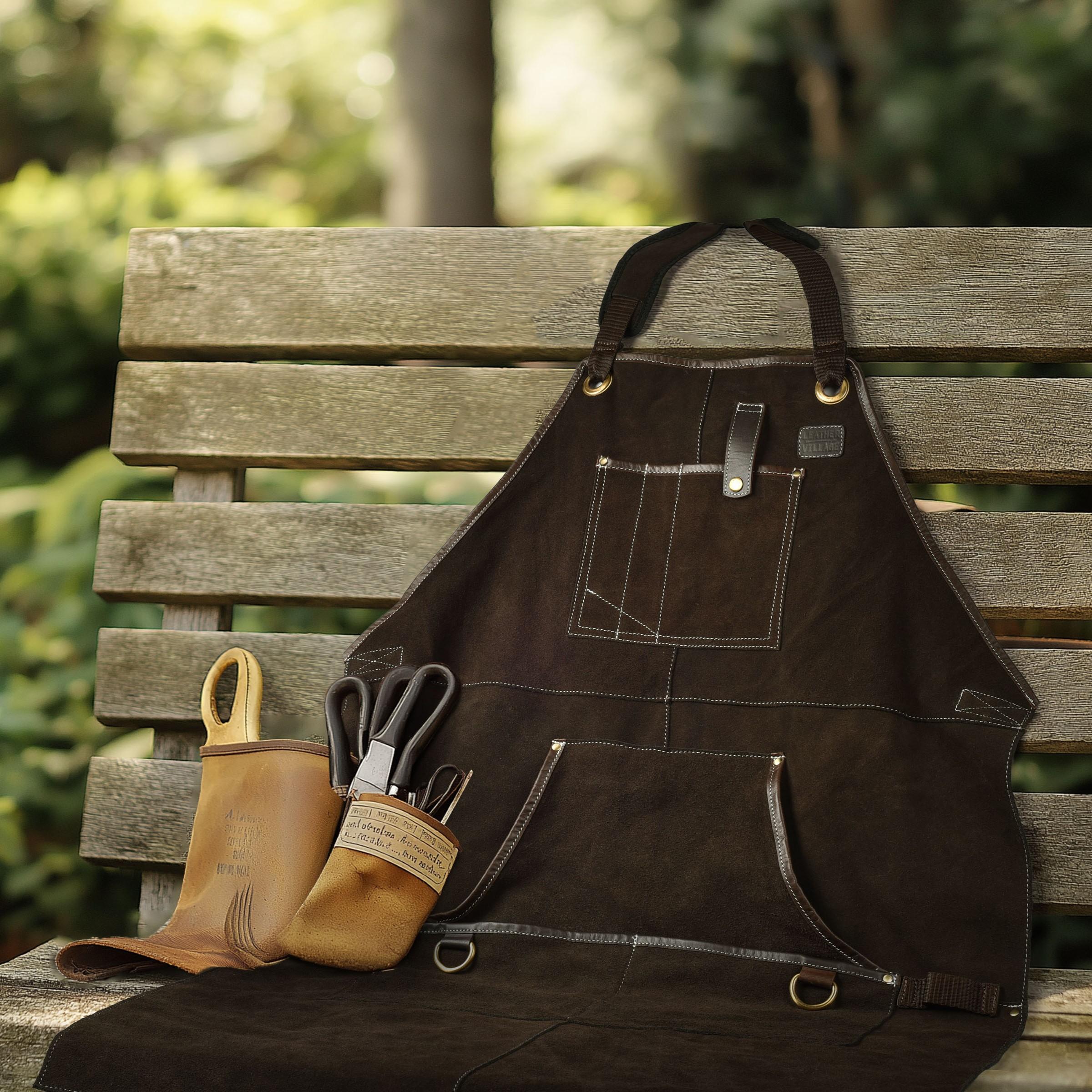 Brown Leather Tool Apron Leather Village