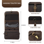 Hanging Toiletry Bag for Travel - Brown