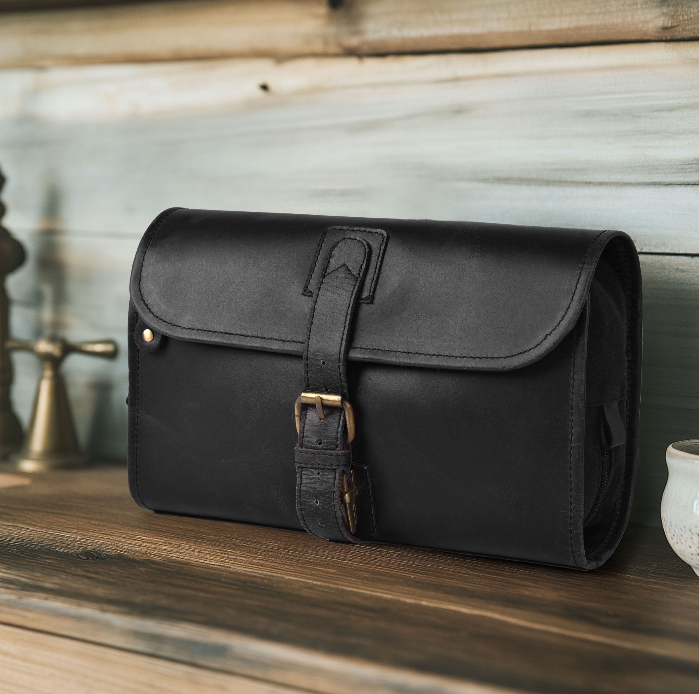 Hanging Toiletry Bag for Travel - Black