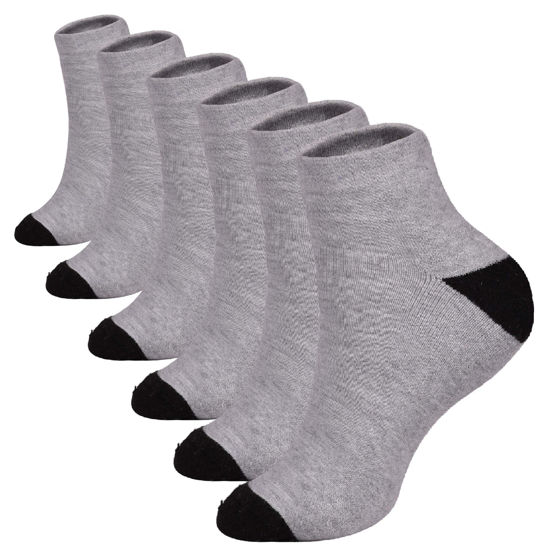 Ankle Length Anti-Slip Casual Socks for Men & Women- Stylish Comfort Fit Moisture Control- Perfect for Everyday Wear Pack of 6