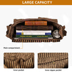 Canvas Messenger Shoulder Bag - Tan