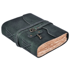 Leather Village luxury leather diary with antique key