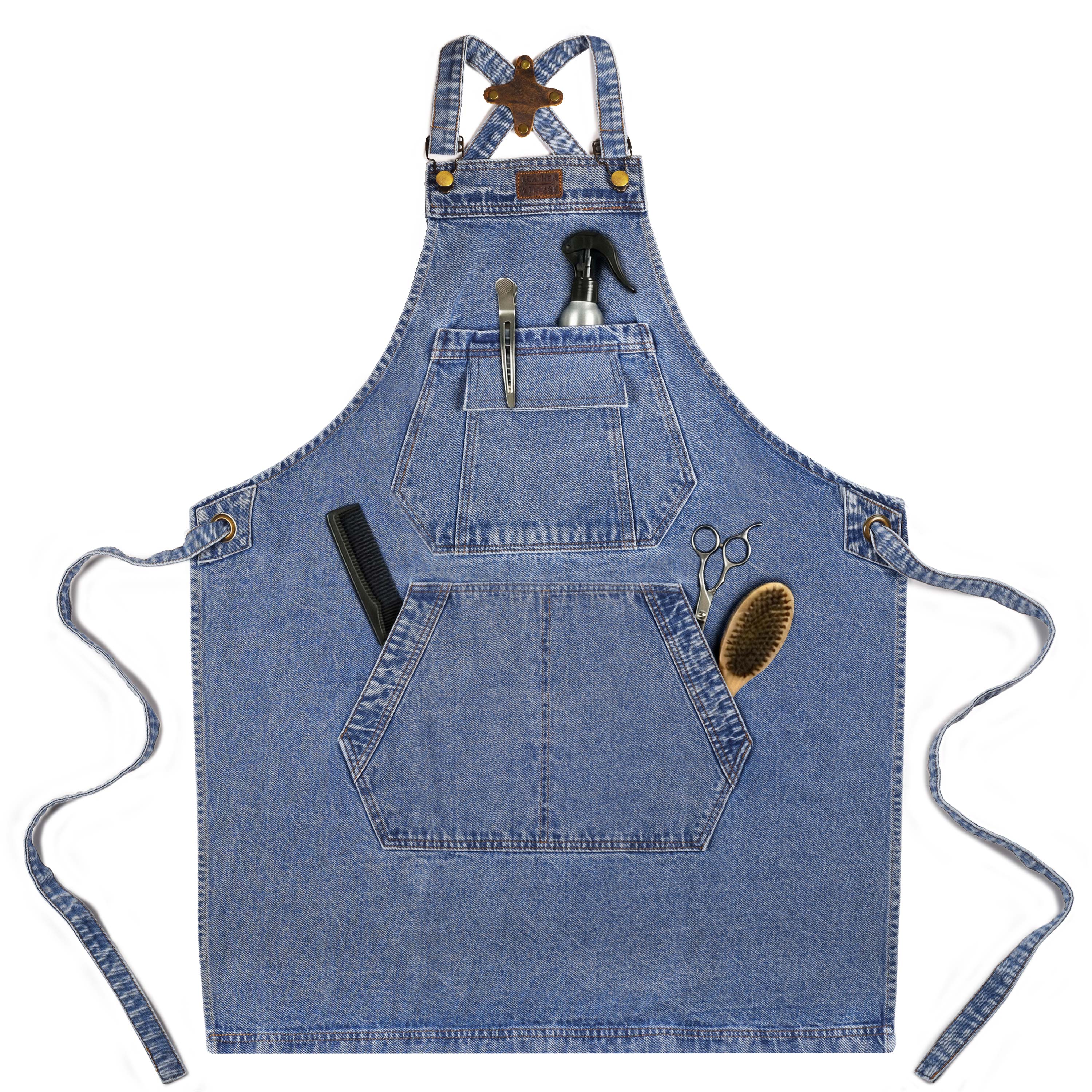 Denim Apron for Men & Women – LIGHTBLUE (M-XXL) – Leather Village