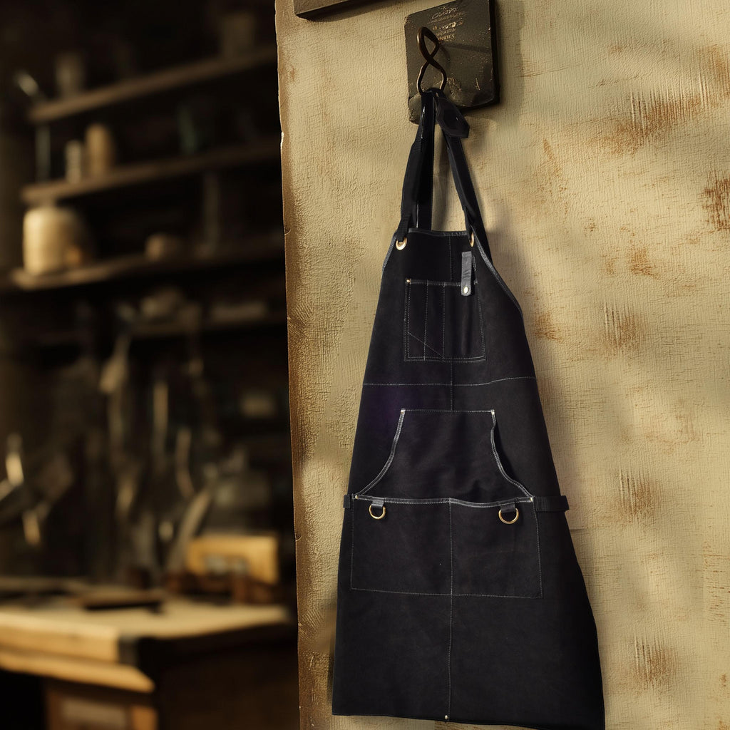 Black Leather Tool Apron Leather Village
