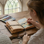 Full grain brown leather Holy Bible with artisan craftsmanship