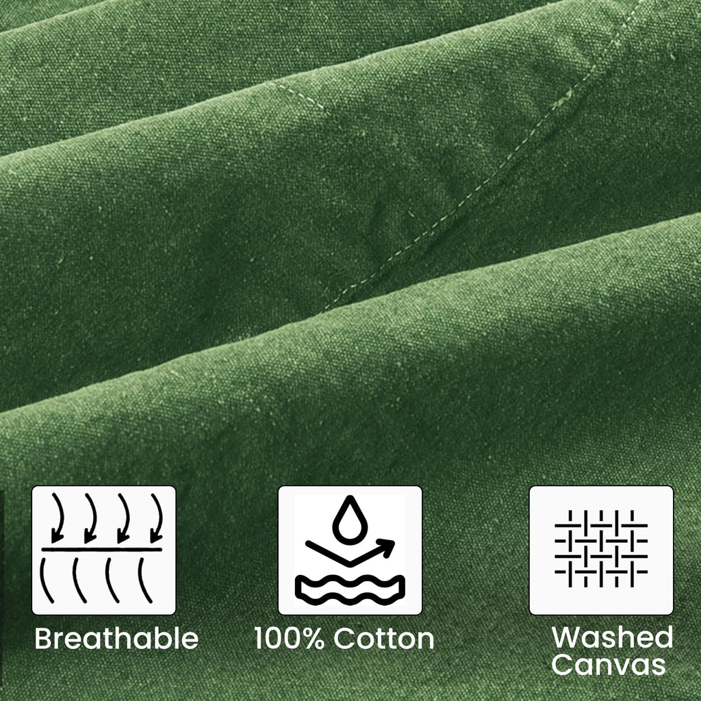 Canvas Cross-Back Work Apron for Men - Green