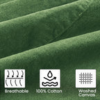 Canvas Cross-Back Work Apron for Men - Green