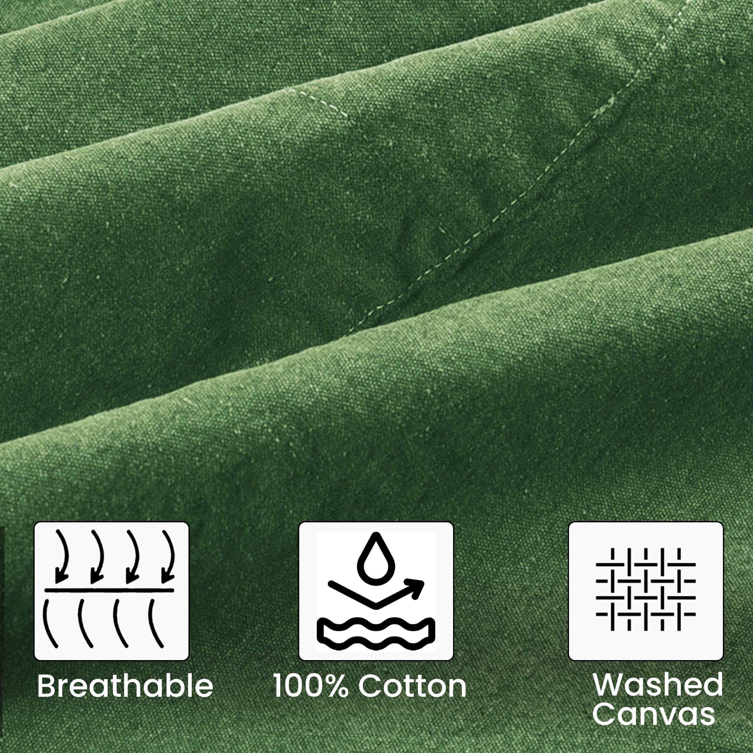 Canvas Cross-Back Work Apron for Men - Green