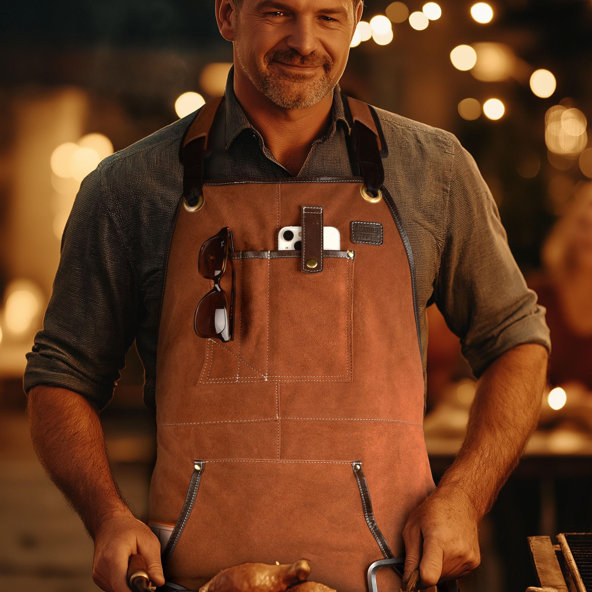 Tan Leather Tool Apron Leather Village