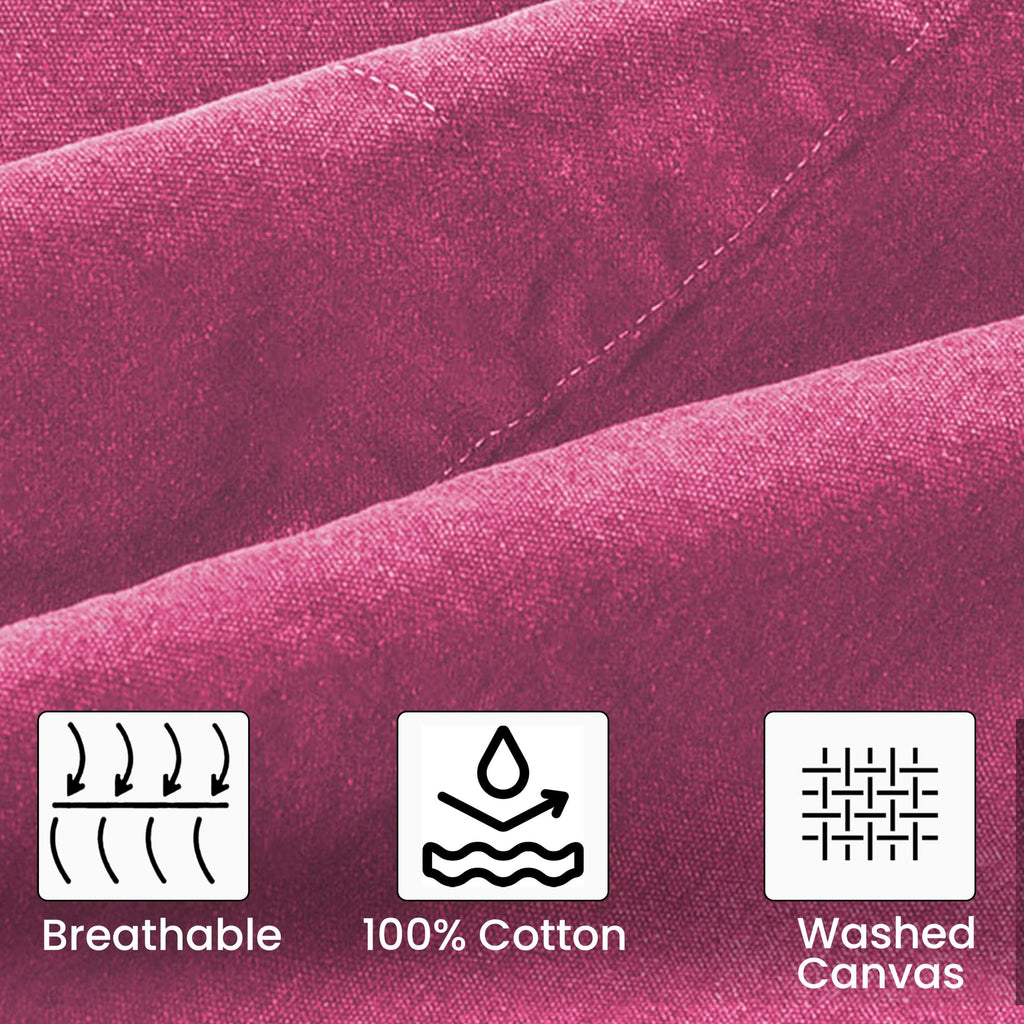 Canvas Cross-Back Work Apron for Men - Pink