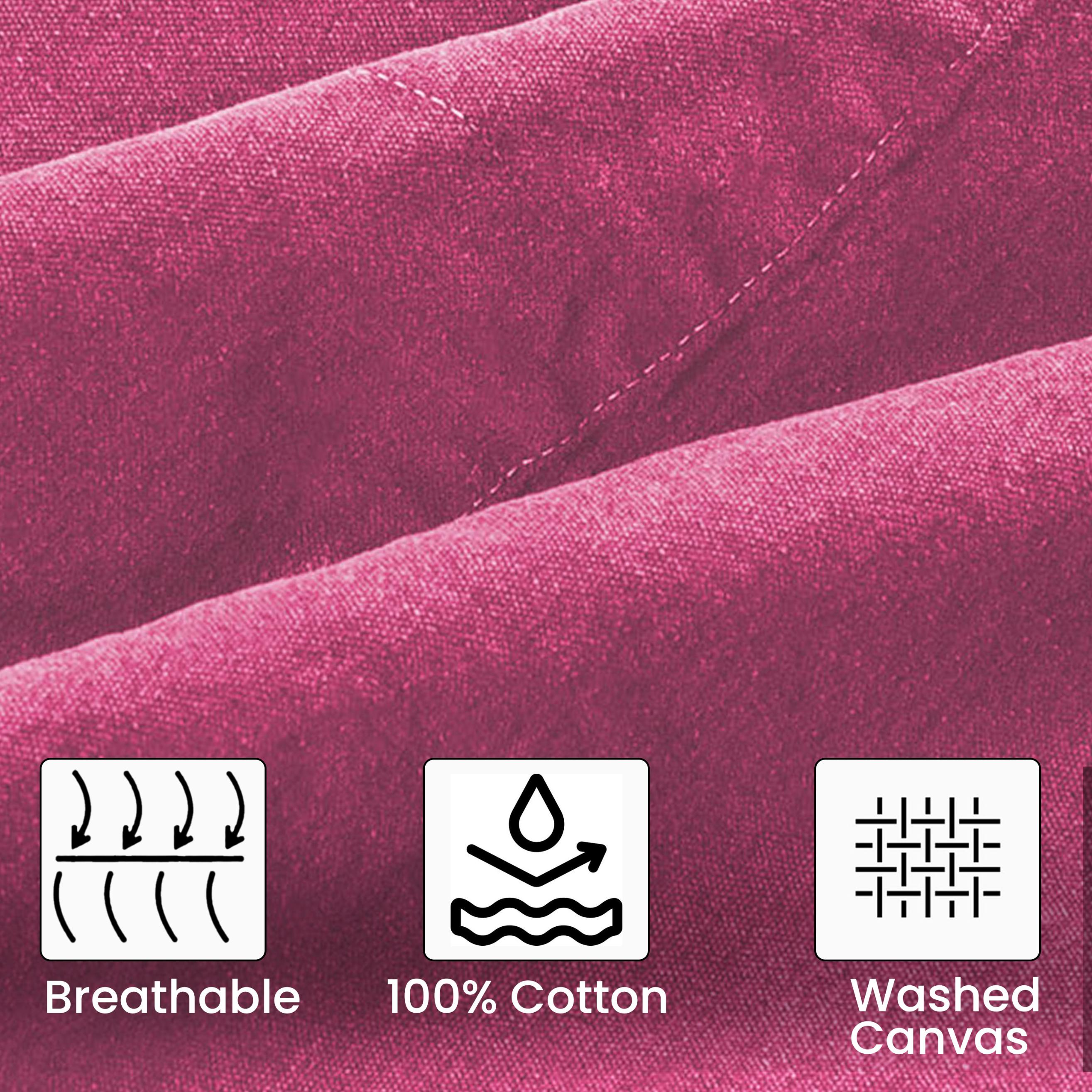 Canvas Cross-Back Work Apron for Men - Pink