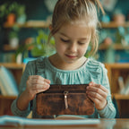 Leather Pencil Pouch Pen Case - Distressed Brown