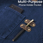 Canvas Cross-Back Work Apron for Men - Blue