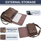 Handmade Vintage Leather Messenger Bag - Brown Leather Village