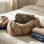 Leather Village Luxury Green Leather Grooming Kit for Business and Vacation Travel