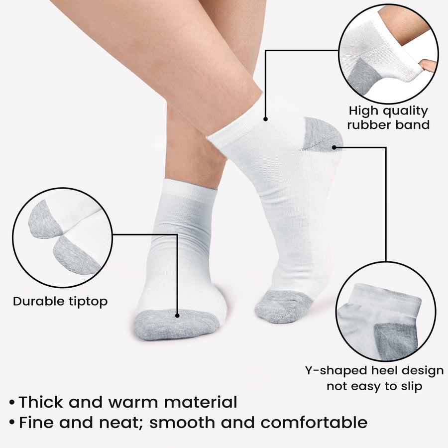 Ankle Length Anti-Slip Casual Socks for Men & Women- Stylish Comfort Fit Moisture Control- Perfect for Everyday Wear Pack of 6