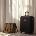 Canvas Messenger Shoulder Bag - Tan