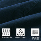 Canvas Cross-Back Work Apron for Men - Blue