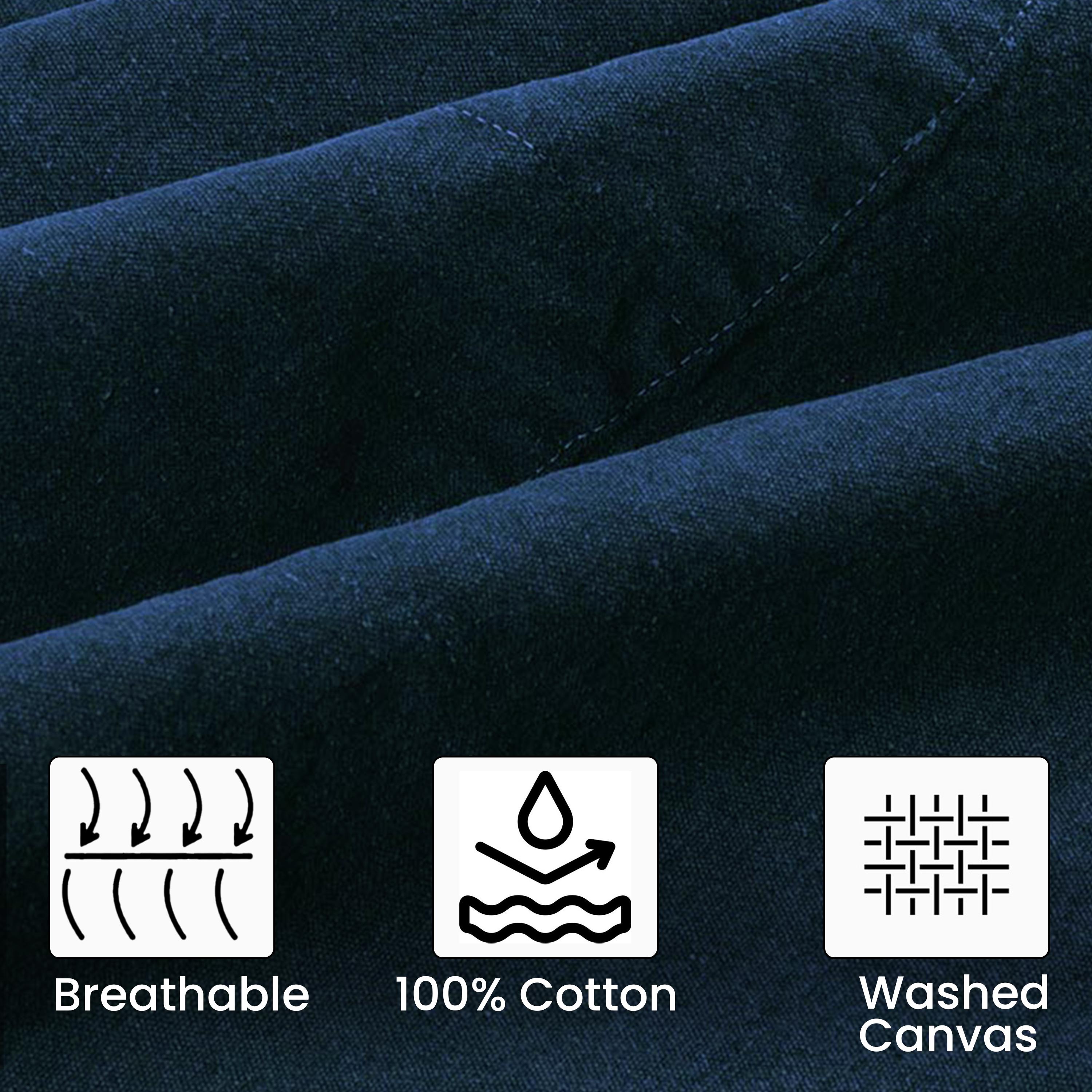 Canvas Cross-Back Work Apron for Men - Blue