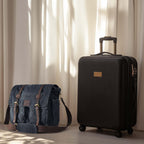 Canvas Messenger Shoulder Bag - Gray