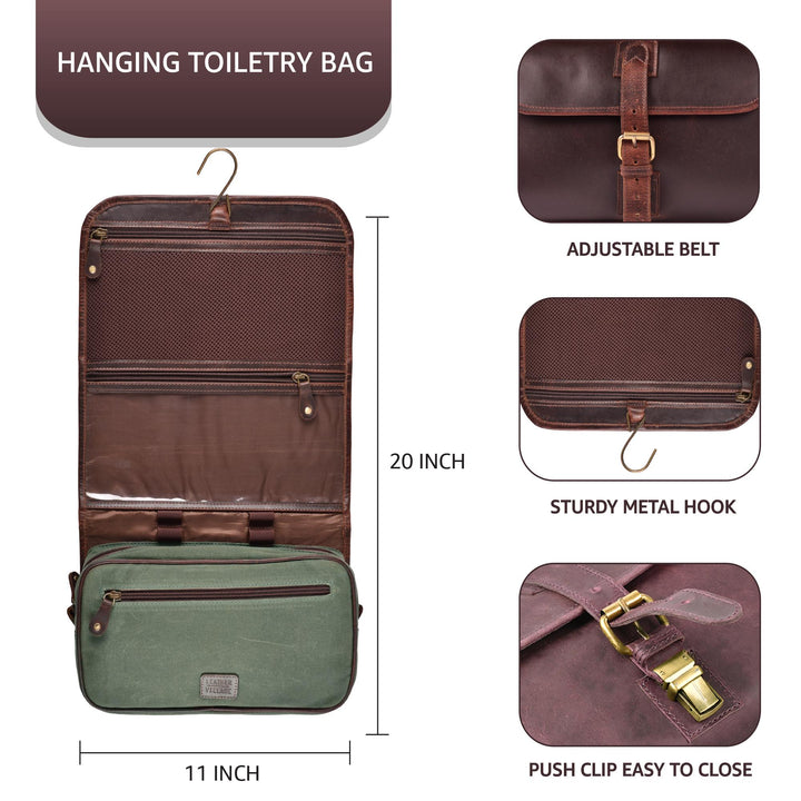 Hanging Toiletry Bag for Travel - Cherry