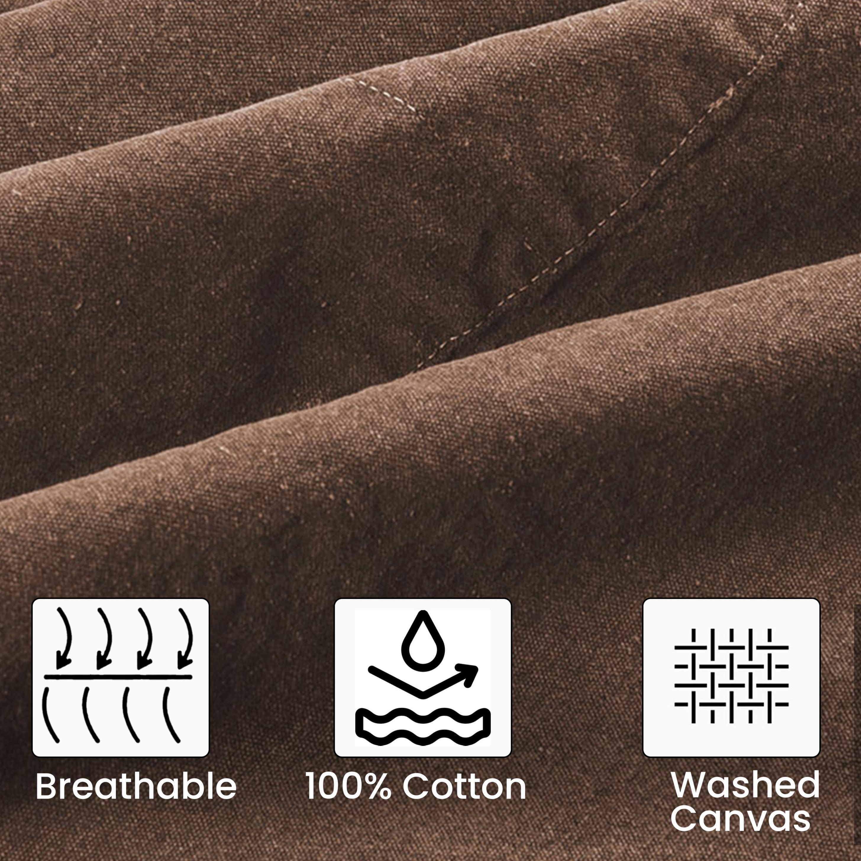 Canvas Cross-Back Work Apron for Men - Brown