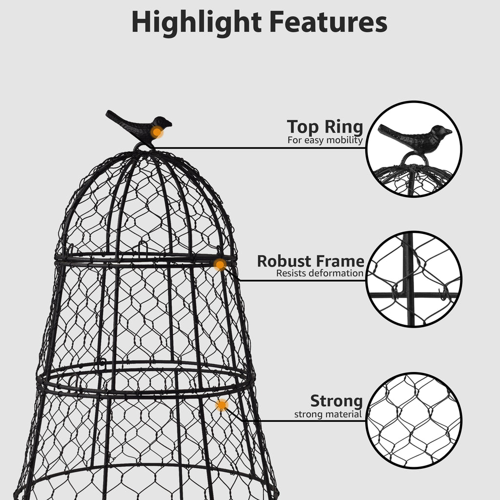 Heavy-Duty Chicken Wire Plant Cloches - Pack of 6 Leather Village