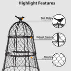 Heavy-Duty Chicken Wire Plant Cloches - Pack of 6 Leather Village