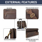 Handmade Vintage Leather Messenger Bag - Brown Leather Village