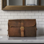 Hanging Toiletry Bag for Travel - Brown