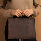 Distressed Brown Leather Bible Cover with Zipper - Protective Bible Case Leather Village