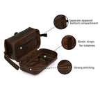 Cherry Leather Dopp Kit – Travel Toiletry Bag