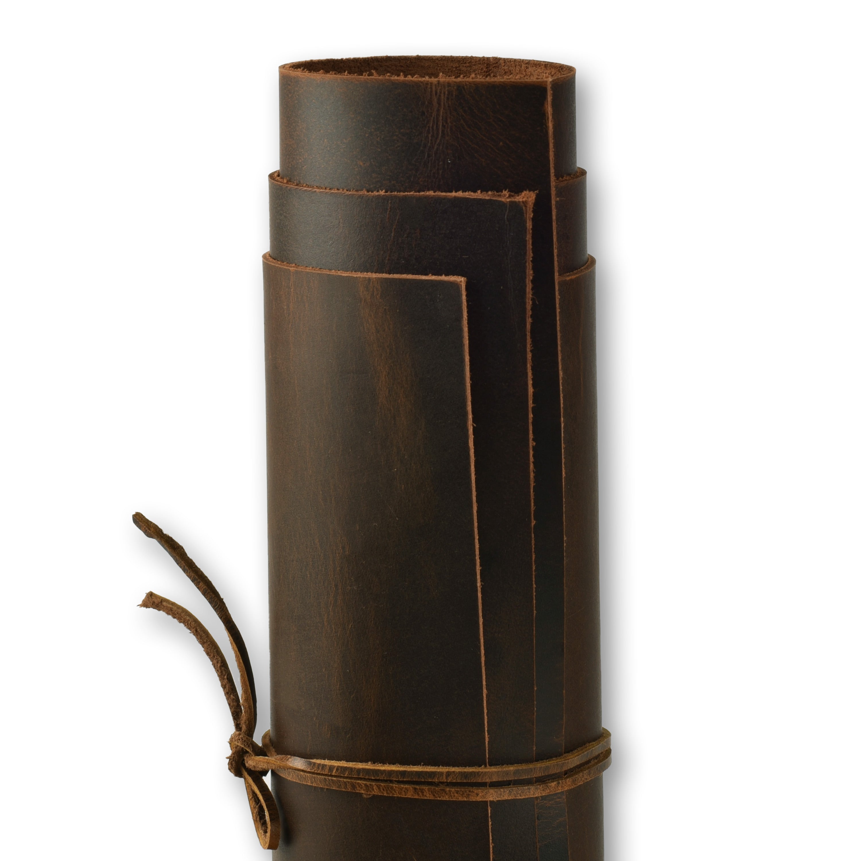 Full Grain Buff Leather Sheet - Dark Brown, 2mm Thick - Premium