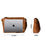 Handmade Vintage Leather Messenger Bag - Tan