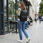 Black Leather Laptop Backpack for Work & Travel Leather Village