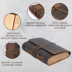 Vintage Leather Journal - Lined Paper Notebook