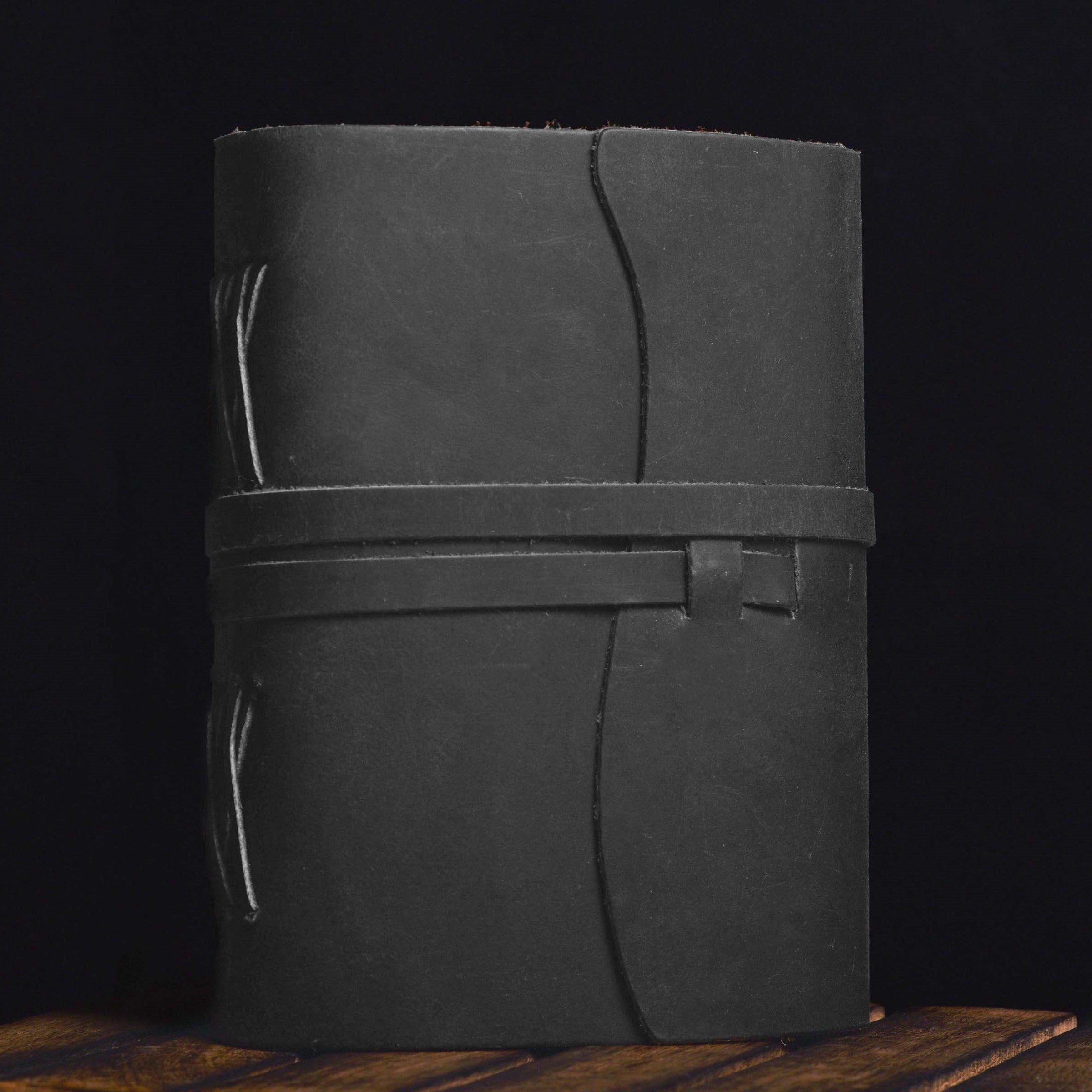 Black - Color -Leather Journal Notebook 