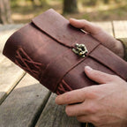 Top Lock Leather Journal - Fuchsia