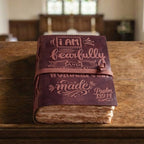 Leather Bound Handmade Christian Bible Journal - Fuchsia