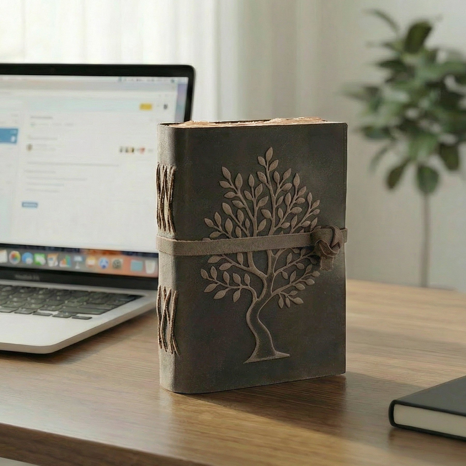 Grey Tree of Life Journal Leather Village
