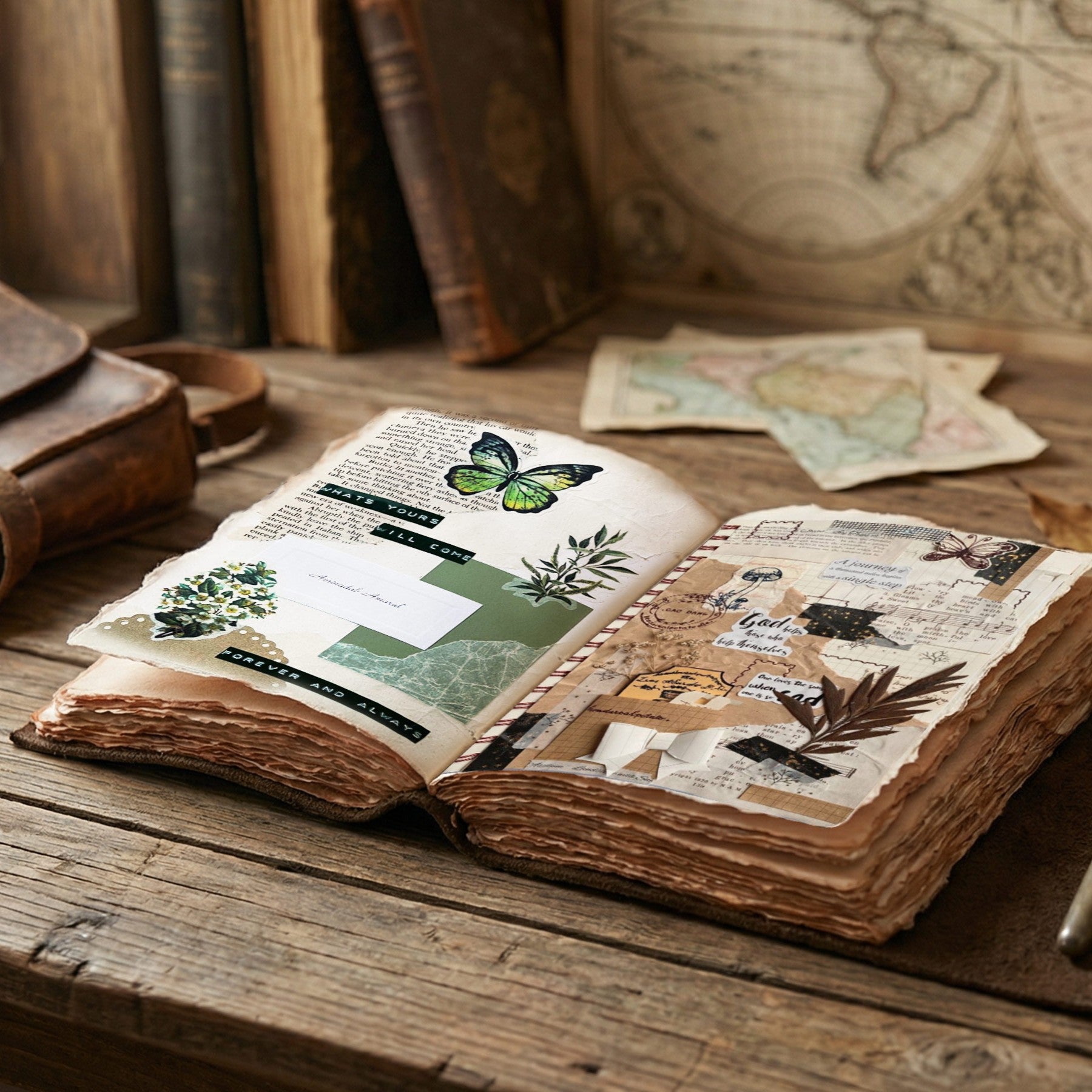 Top Lock Leather Journal -KHW