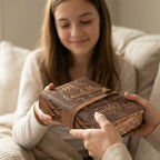 Leather Bound Handmade Christian Bible Journal - Crust