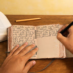 Leather Bound Journal With Antique Key- Black Leather Village