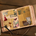 Leather Bound Journal With Antique Key- Black Leather Village