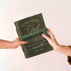Leather Village aqua luxury bible study writing book