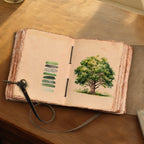 Leather Bound Journal With Antique Key- Black Leather Village