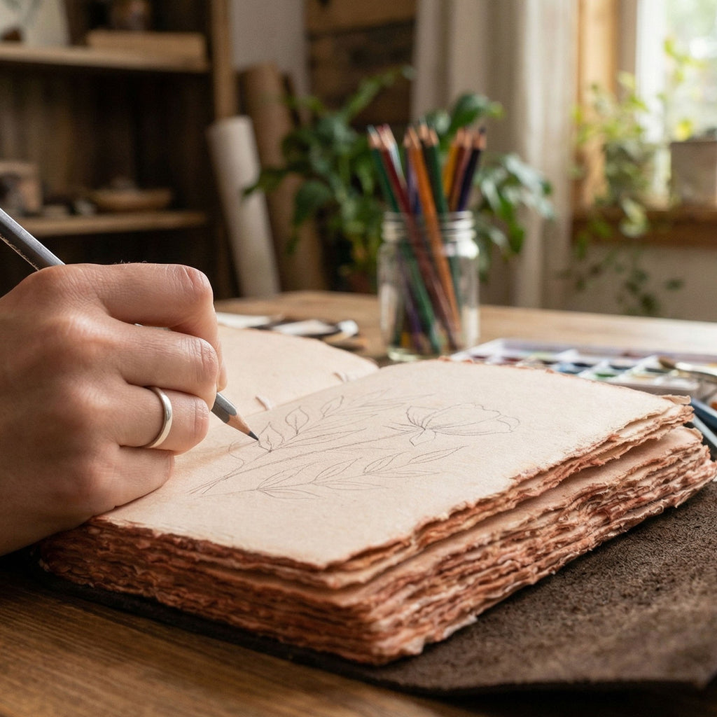 Top Lock Leather Journal -KHW