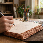 Top Lock Leather Journal - Fuchsia