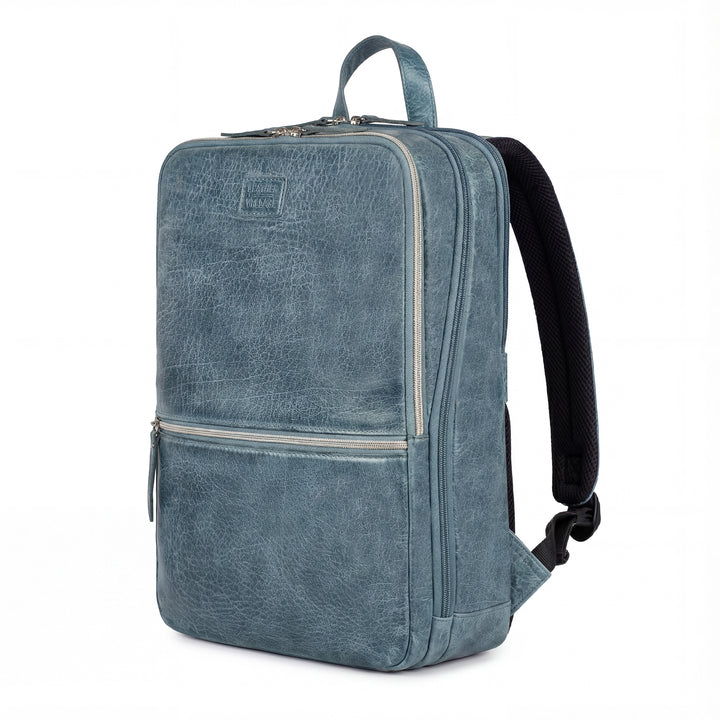 LEATHER VILLAGE Leather Backpack for Men & Women– 16.1" Handmade Vintage Daypack Laptop Bag for Work, Travel, Office & School