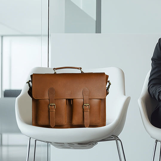 Rustic Leather Messenger Bag – 16” Handmade Vintage Laptop Satchel for Men & Women, Briefcase for Work/Travel